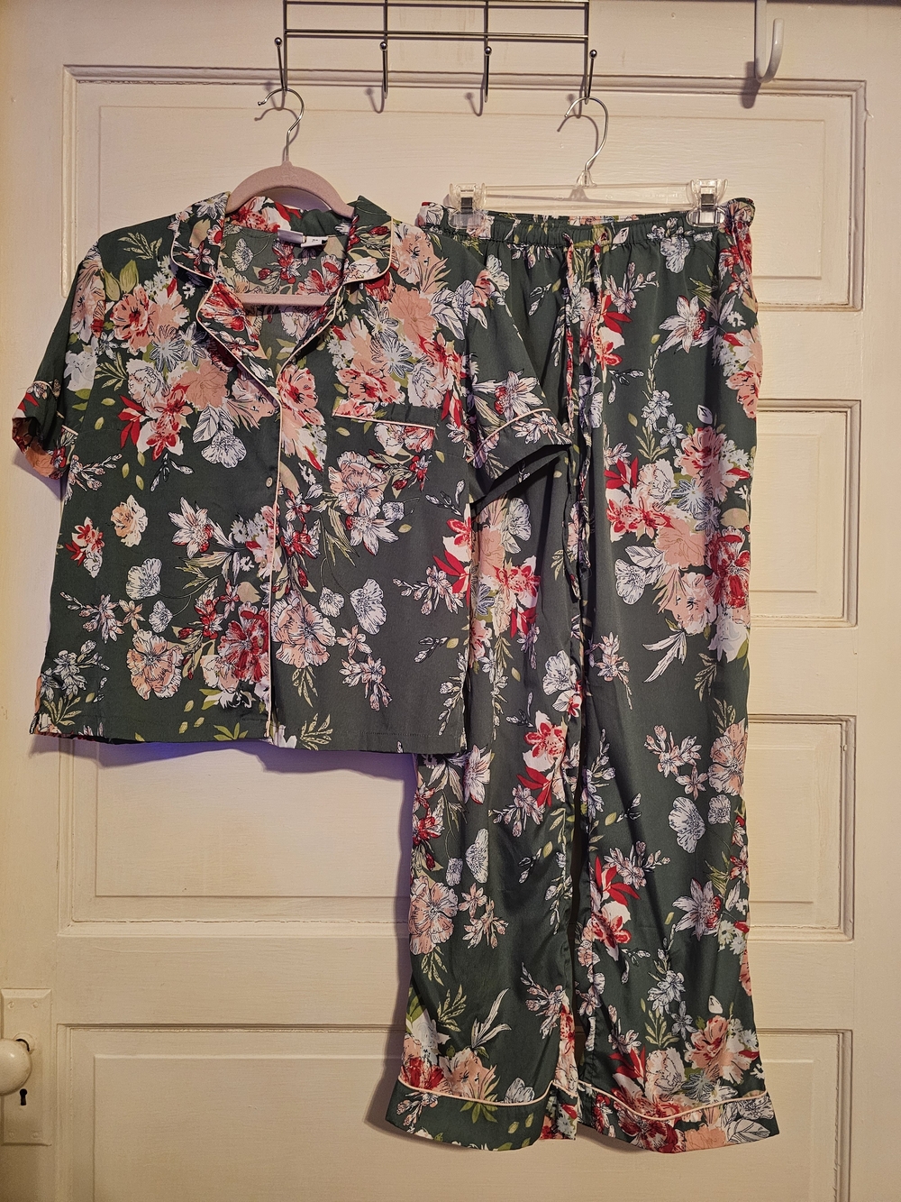 Cupcakes and Cashmere Green Floral Pajama Set - Medium